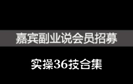 嘉宾副业说实操36技合集，价值1380元KK创富圈-网创项目资源站-副业项目-创业项目-搞钱项目KK创富圈