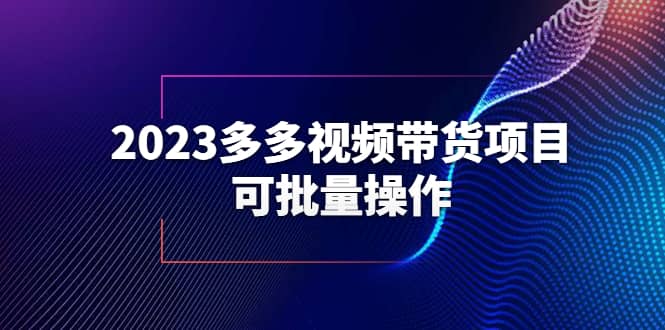 2023多多视频带货项目，可批量操作【保姆级教学】KK创富圈-网创项目资源站-副业项目-创业项目-搞钱项目KK创富圈