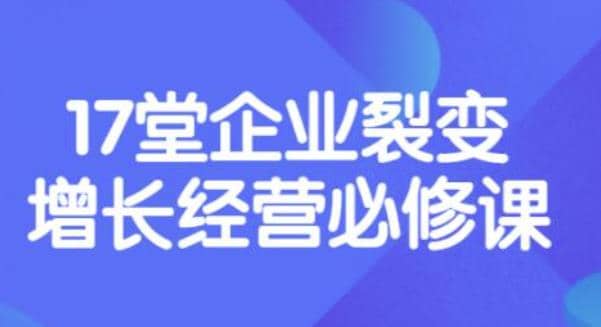 《盈利增长17堂必修课》企业裂变增长的经营智慧，带你了解增长的本质KK创富圈-网创项目资源站-副业项目-创业项目-搞钱项目KK创富圈