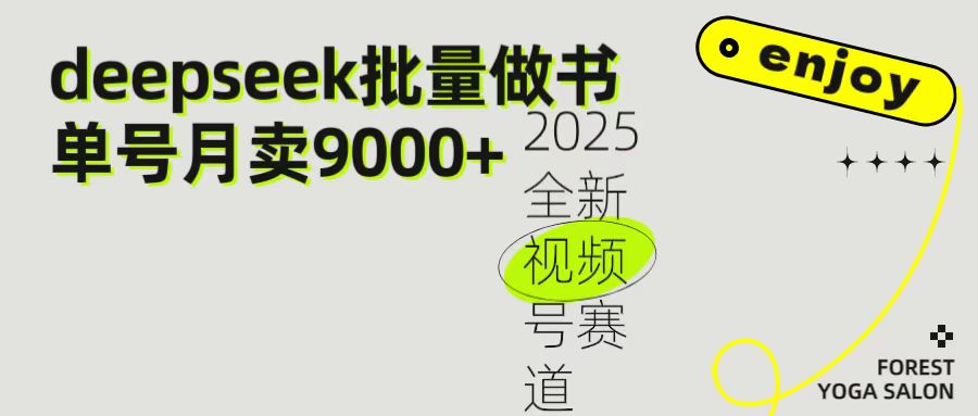 2025最新视频号项目 如何用Deepseek快速批量制作书单号 日入1000＋KK创富圈-网创项目资源站-副业项目-创业项目-搞钱项目KK创富圈
