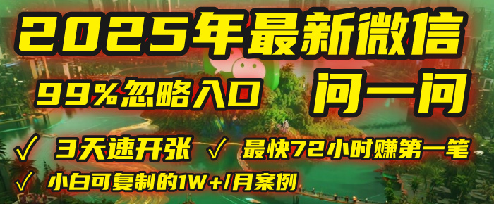 2025年，被99%的人忽视的微信问一问：每天写300字，最快3天就能“开张”赚到第一笔钱，有人已稳定月入1W+！KK创富圈-网创项目资源站-副业项目-创业项目-搞钱项目KK创富圈